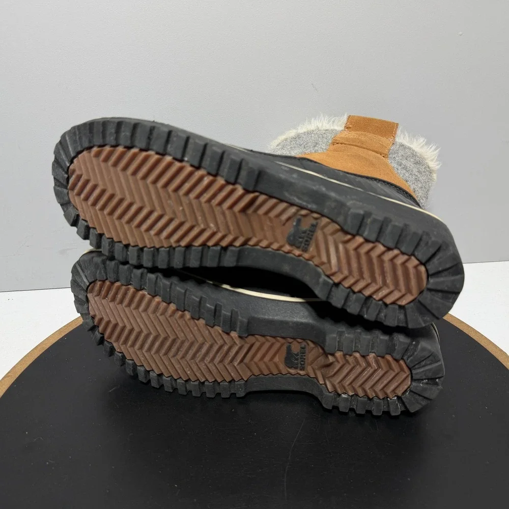 Sorel Tivoli III High Winter Boots Women Size 7 Waterproof Suede Brown Insulated